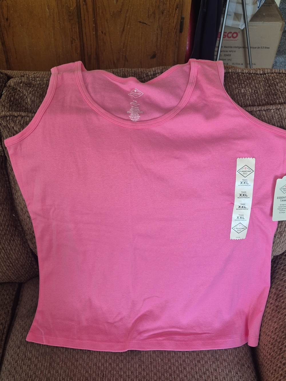 St. John's Bay Pink Scoop Neck Tank Top